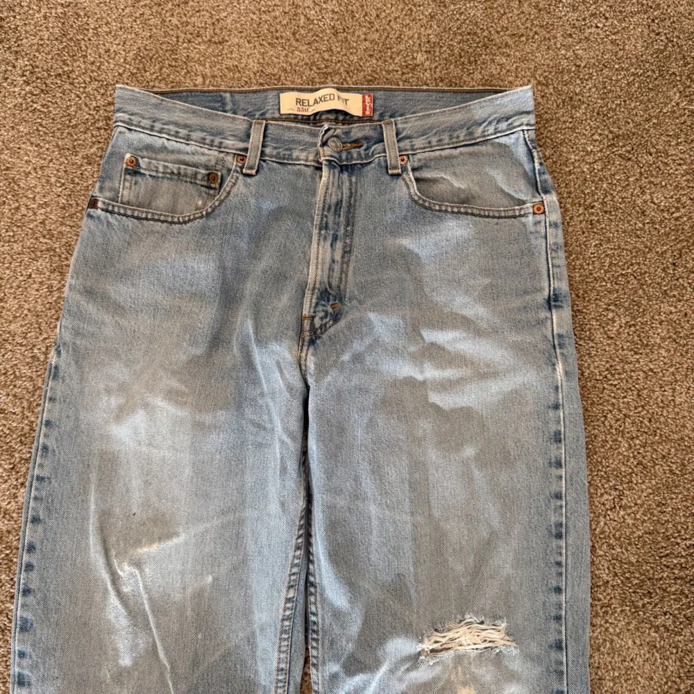 Levi's 550 Relaxed Fit Jeans Mens 34x31 Light Wash Vintage Y2K Distressed Denim